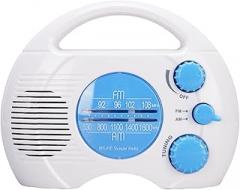 CHICIRIS Shower Radio, Water Proof AM FM Bathroom Radio with Electronic Tuning, Built in Speaker, for Humid Environments and Portable Use