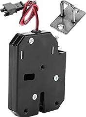 Electronic Cabinet Lock, 12V DC 2A Solenoid Lock, Black Electric Control Cabinet, Small Carbon Steel Electric Control Lockers Without Detecting Switch for Drawer, 1Pcs