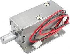 Small Bolt Lock DC12V Magnetic Lock Access Control Electronic Lock Concealed Cabinet Lock Normally Closed Lock(12V Single Lock)