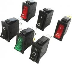 5PCS KCD3 Rocker Switch ON-Off ON-Off-ON 2/3Position 2/3Pins Electrical Equipment with Light Power 16A 250V/20A 125V Ac New 2025 for Arrival High Reliable Electronic Component, Stable Performance