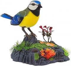 Talking Electronic Repeating Bird Toy, ABS Material, Singing Chirping, Motion Sensor Activation, Kids Electric Animal Suitable for Children (Yellow)