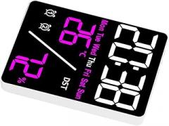 Easy to Use Alarm Clock Temperature and Time Electronic Clock for Living Room and Bedroom Comfortable High Clear Display