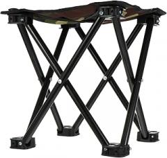 Milisten Folding Camping Stool Portable Lightweight Foldable Fishing Chair with Camouflage Seat Small Outdoor Travel Stool for Hiking and Fishing Random Color