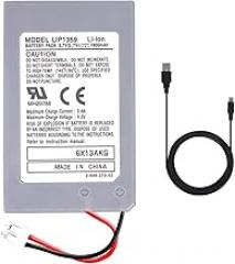 Battery Replacement for PS3 Controller, 1800mAh LIP1359 Li-ion Battery with Cable, Compatible with PlayStation 3 DualShock 3 Wireless Controllers (CECHZC2E, CECHZC2U)