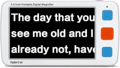 Koolertron 5 inch Digital Video Magnifier, Handheld Portable Electronic Reading Aid Support AV Output to TV with 4X/8X/16X/24X/32X Zoom Multiple 17 Kinds Color Mode, Rechargeable Battery Powered,etc