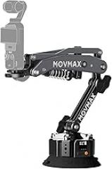 MOVMAX Blade Arm Compatible with DJI Osmo Pocket 3, Solar Electronic Suction Cup Camera Mount with 1/4 Screw/Quick Release/Durable Battery/LCD Display/Silent Operation, Camera Car Mount