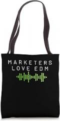 EDM Swag EDM Electronic Music Soundwave Marketers Design Green Tote Bag