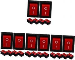 40pcs Boat-Shaped Rocker Off for Electronic Equipment Stylish Design Easy Circuit Connection for Yacht Use Emergency Stop Button