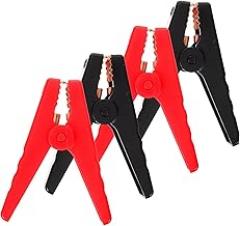 4pcs Jumper Cable Clamps Conductors Alligator Clips for Car Battery Boosting for Automotive Emergencies and Conductive Power Supply