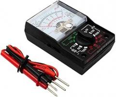 Analog Multimeter AC DC Voltmeter Ammeter Ohmmeter Tester 1000V 250mA with Test Leads for Electrical Maintenance Factory School Laboratory Electronic Engineering