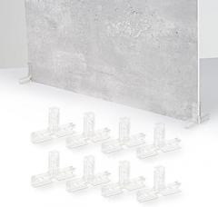 Meking 8Pcs Photo Backdrop Board Brackets, T-Shape Vertical Background Support for Product Photography Universal Hard Plastic Backdrop Stand Suitable 4-8mm Thick Board