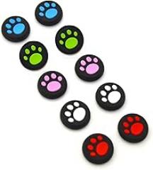 Timorn 5 Pairs/10 PCS Silicone Cat Pad Joystick Thumb Stick Caps Cover for PS4 PS3 PS2 Xbox One/360 Game Controller