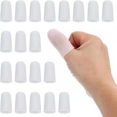 PATIKIL Silicone Gel Finger Cots, Support Fingertips Sleeve Protector Thumb Finger Caps for Trigger Finger Finger Arthritis Hands Cracking