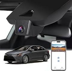 YuYue Electronic 4K Dash Cam Compatible with Toyota Corolla 2023 2024 LE SE XLE XSE Hybrid Hatchback OEM Size Look,UHD 2160P Video,Loop Recording,G Sensor,WiFi and APP,64GB Card