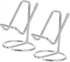 jojofuny 2pcs Stand Sturdy Metal Holder for Office Desktop for Mobile Phones and Business Card Organization