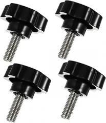 Alipis 4Pcs Star Knobs Thread Clamping Hand Knob Ergonomic Plastic Replacement Knob for Furniture Mechanical Equipment Electronics Easy Install Removal