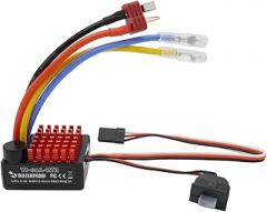60A Brushed ESC Electronic Speed Controller Waterproof for 1/10 RC Car RC Boat for use with 540/550 Motors (T Plug)