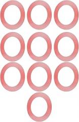 Eujgoov Double Sided PET Tape, Red, 10 Pcs Set, Mounting Adhesive Stick, Strong, Multi Purpose for Home, Office, Car, Electronics (2mm)