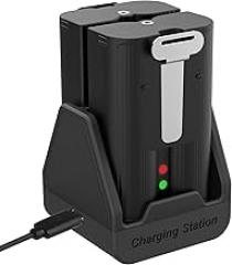 2 Pack Replacement Battery for Ring Doorbell - 7200mAh Rechargeable Quick Release Batteries with Charger Station for Ring Doorbell Stick Up Cam Spotlight Cam and Other Cam, Long-Lasting Life