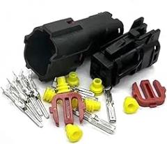 1/4 Pin Sealed Male Female Plug MG640333 MG610331 Waterproof Auto Electronic Fuel Pump Connectors / / Socket(Orange)