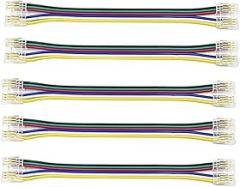 2End Wire | 6 Pin Rgbcct Cob Led Strip Light Connector Quick Wire Connectors Welding-Free for 12Mm PCB Fcob Led Tape Solderless Jointor New 2026 High for Electronic Component
