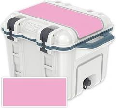 MightySkins (Cooler Not Included) Skin Compatible with OtterBox Venture 25 qt Cooler Lid - Solid Pink | Protective, Durable, and Unique Vinyl Decal wrap Cover | Easy to Apply | Made in The USA