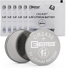 EEMB 6-Pack CR2430 Battery 3V Lithium 2430 Button Coin Cell Batteries DL2430 BR2430 for Remote Controls, Car Key Fobs, Electronic Candles, Glucose Monitors & Smart Devices