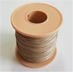 0.7mm Waterproof Ramie Wax Thread 200m/roll Leather Sewing Handmade Accessories DIY (Color : Gray)
