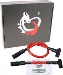 AIP Electronics Dragon Fire Race 10.2mm Spark Plug Wire Set for 1999-2017 Harley DYNA Models OEM Fit PWJ188