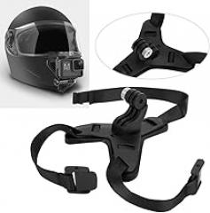 GLOGLOW Portable Electronic Device Mount Action Camera Helmet Mount, ABS Chin Stand Compatible for Cycling, Black Blue Orange Sports Cameras and Accessories (Black)