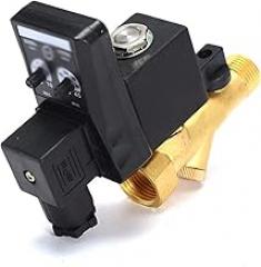 SUOFEILAIMU 1/2Inch DN15 Automatic Electronic Drainer 24V 110V 220V 380V Electronic Timed Air Compressed Gas Tank Drain Valve (Specification : Controller, Voltage : AC 110V)
