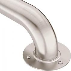Moen 7412 Bathroom Safety 12-Inch Stainless Steel Bathroom Grab Bar with Exposed Screws, Stainless