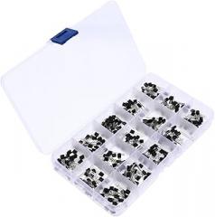 Homoyoyo 300pcs Triode Assortment Kit Types for Electronics Projects Portable Storage Box for Temperature Sensors Logarithmic Converters