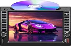 Eaglerich Car Radio with DVD/CD Player 6.5Inch HD Touch Screen Mirrorlink Car Stereo Bluetooth Handsfree USB SD AUX FM Support Steering Wheel Control Autoradio