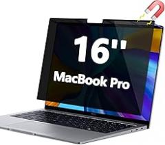 Magnetic Privacy Screen Protector for MacBook Pro 16 inch (2021-2024, M1, M2, M3, M4, Pro, Max) - Anti Spy, Blue Light Blocking & Anti Glare Filter | Computer Monitor Privacy Shield