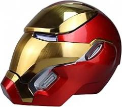 Helmet Man MK50 1:1 Cosplay Mask Electronic Open/Close Voice Control for Adult Helmet Touch Sensor Red Gold