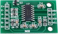 Digital Load Cell Weight Sensor, DIY HX711 Ad Moudle Weighing Pressure Sensor Dual-Channel 24 Bit Precision Load Cell Amplifier Green PCB for DIY Electronic Kitchen Scale Kit(5PCS)