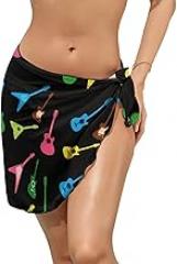 Women's Beach Cover Up Sarong Swimsuit, Summer Bikini Wrap Skirt in Chiffon