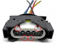 5-pin Car Air Flow Meter Sensor Waterproof Plug Electronic Connector Wiring Harness Compatible With 46 E81 E87 E90 E91 09441552 50290892(5Pin B,1 Pc)