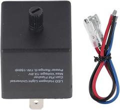 Brrnoo LED Flasher Relay, 3 Pin Adjustable Flasher Relay LED Electronic Turn Signal & Hazard Warn Realy nfor 12V 24V Automobiles and Motorcycles