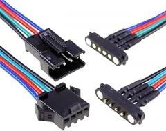 4Pin 2.54B | 1 Pair 2A Magnitic Pogo Pin Jst Sm Plug Socket Extend Cable Connector 2 3 4 5 6 Pin Male Female Adapter Led Strip Lamp Driver New 2026 High for Reliable Electronic Component