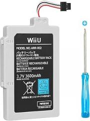 Battery for Wii U Gamepad, 3600mah High Capacity Replacement Rechargeable Battery Pack for Nintendo Wii U Gamepad WUP-010/ WUP-012 with Tool