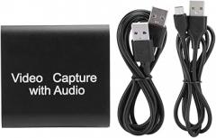 HDMI Video Capture Card High Resolution Audio Video Game Grabber with Loop Out for Streaming Recording and Teaching Aluminum Alloy 1080P