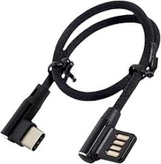 Durability USB C Type C Angled 90Degree Data Cable 15Cm/5.91inch for Phones Tablets Fast Charging Electronics Devices