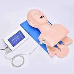 Teaching Model,Electronic Adult Oral Nasal Tracheal Manikin Tracheal Training Model Electronic Alarm Function PVC