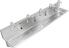 5 PERSON 10' MULTI HAND SINK ELECTRONIC FAUCET (2) 2