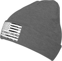 Electronics Engineer USA Flag Beanie Hat for Men Women Skull Cap Winter Warm Knit Hats Acrylic Beanies