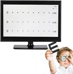 Digital Visual Acuity Chart,18.5/21.5inch Electronic Optical Eye Charts, Multiple Visual Targets, 1-6 Meters Measuring Distance (18.5in)