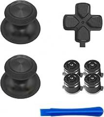 Metal Buttons for PS5 Controller ABXY Buttons Replacement Aluminum Analog Thumbsticks Action Buttons and Direction Keys