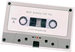 Voice Recording Cassette Tape Gift 30/60/300 Seconds Message Recorder Customizable Sound Greeting Card for Couple